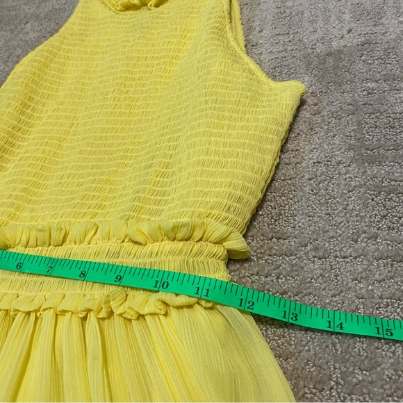 {Zara} Sleeveless Yellow Crepe Mini Dress ~ Size Small - Picture 16 of 16